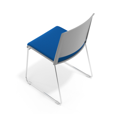 sedia da conferenza grigio blu senza bracci rivestita tessuto senza braccioli 7