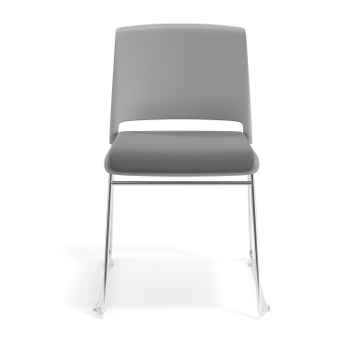 sedia da conferenza grigio grigio senza bracci rivestita tessuto senza braccioli 6