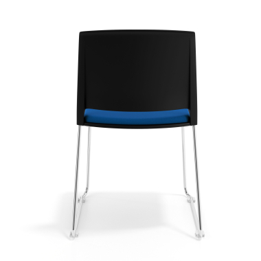 sedia da conferenza nero blu senza bracci rivestita tessuto senza braccioli 4