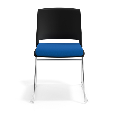 sedia da conferenza nero blu senza bracci rivestita tessuto senza braccioli 6