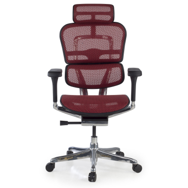 sedia ergonomica rosso struttura nera rete rete transpirante braccioli regolabili 5d poggiatesta 3