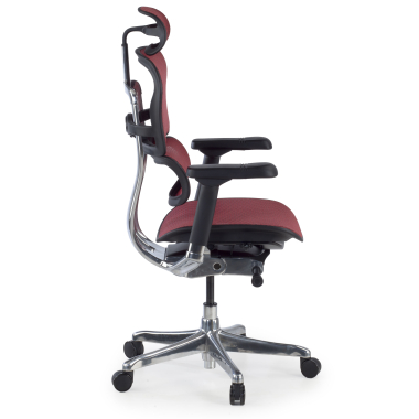sedia ergonomica rosso struttura nera rete rete transpirante braccioli regolabili 5d poggiatesta 4