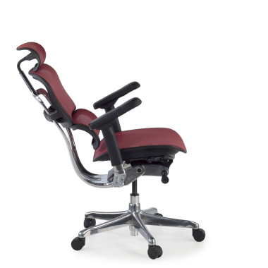 sedia ergonomica rosso struttura nera rete rete transpirante braccioli regolabili 5d poggiatesta 5