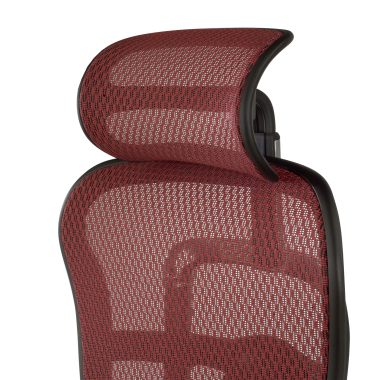 sedia ergonomica rosso struttura nera rete rete transpirante braccioli regolabili 5d poggiatesta 8