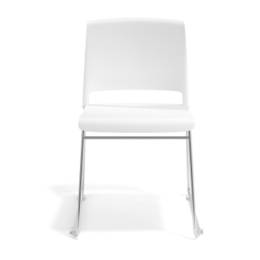 sedia da conferenza bianco senza bracci tessuto senza braccioli 6