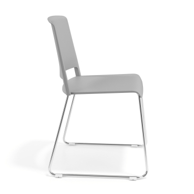 sedia da conferenza grigio senza bracci tessuto senza braccioli 3