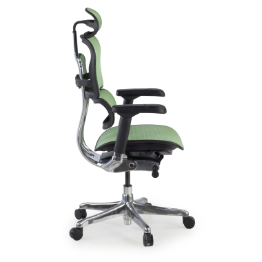 sedia ergonomica verde struttura nera rete rete transpirante braccioli regolabili 5d poggiatesta 4
