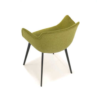 sedia da conferenza verde 4 gambe tessuto braccioli imbottiti 5