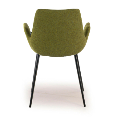 sedia da conferenza nero verde 4 gambe tessuto braccioli imbottiti 4