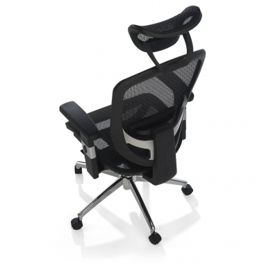 sedia da ufficio nero flex rete transpirante braccioli mobili supporto lombare poggiatesta 4