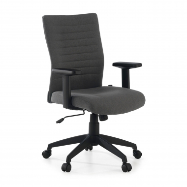 sedia girevole grigio kobe tessuto braccioli fissi supporto lombare 1