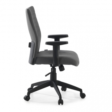 sedia girevole grigio kobe tessuto braccioli fissi supporto lombare 6