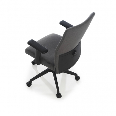 sedia girevole grigio kobe tessuto braccioli fissi supporto lombare 4