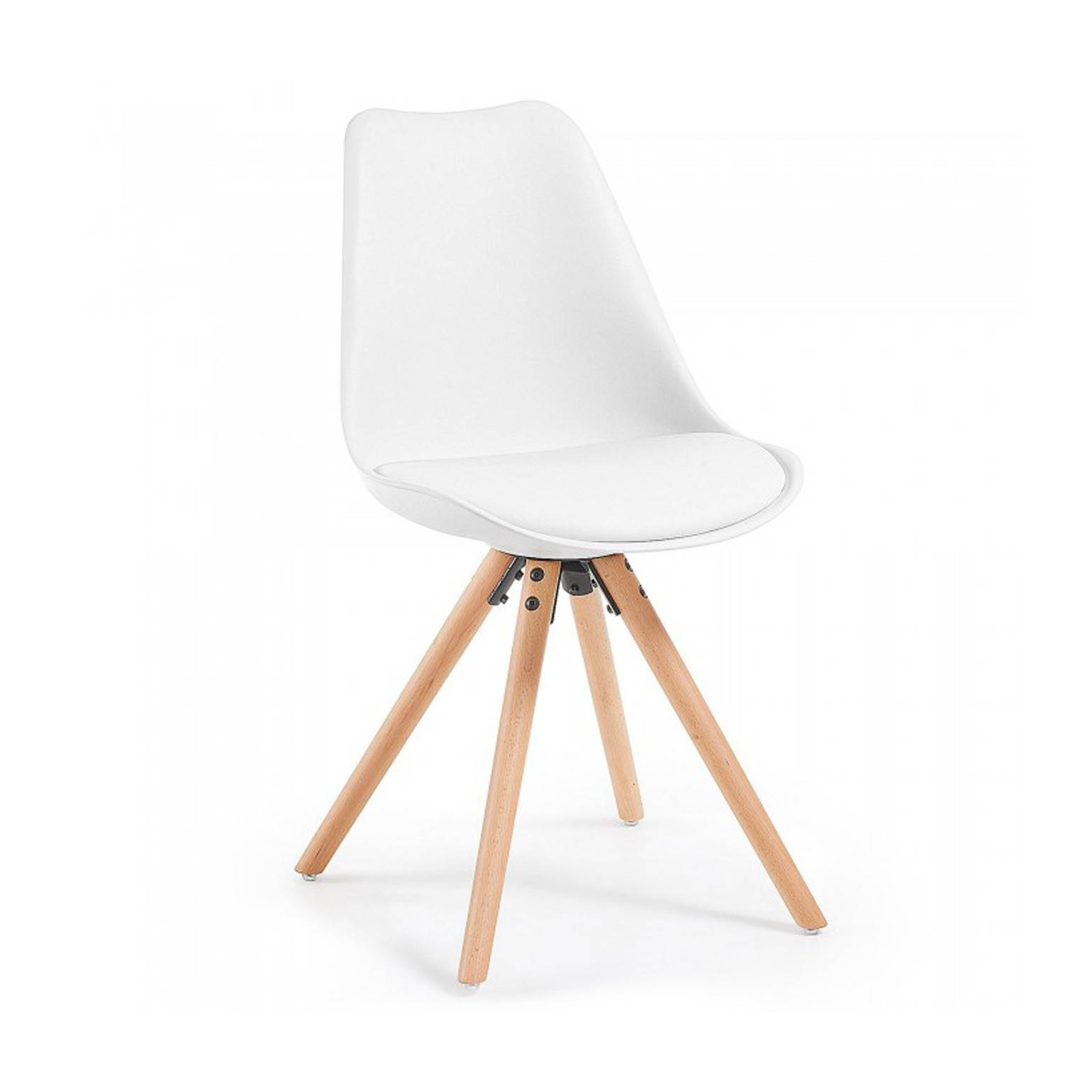 Sedia scandinava Norway, design, gambe in legno