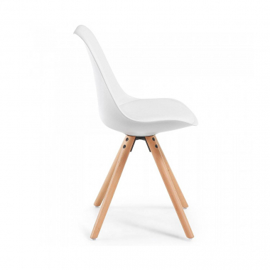 sedia scandinava bianco sedia gambe in legno di plastica senza braccioli 3