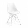 Sedia scandinava Norway, design, gambe in metallo