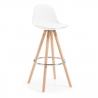 Sgabello alto Norway con gambe in legno, design scandinavo