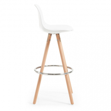 sgabello da cucina bianco sgabello gambe in legno ecopelle senza braccioli 3