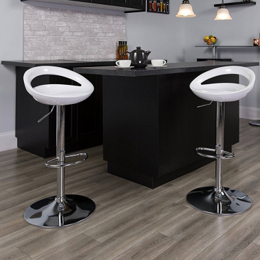 sgabello da cucina bianco danko di plastica senza braccioli 6
