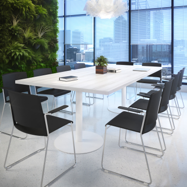 sedia da conferenza nero con bracci tessuto braccioli fissi 2