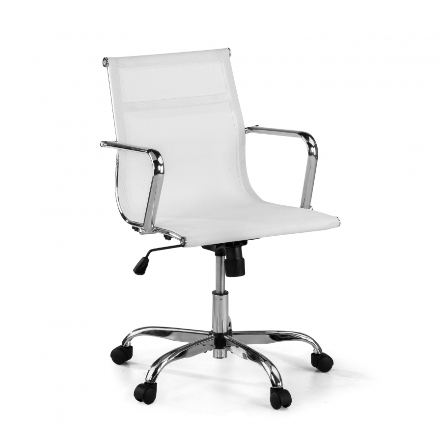 Sedia ufficio design Spirit, telaio in acciaio, schienale basso, rete 210209 - (Outlet)