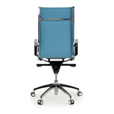 sedia da ufficio azzurro celeste struttura cromata ecopelle ecopelle braccioli fissi 6