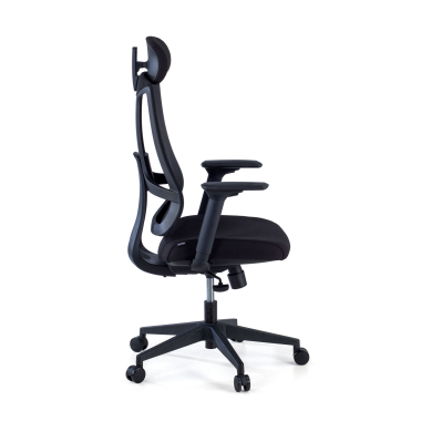 sedia ergonomica nero struttura nera rete transpirante braccioli regolabili 3d supporto lombare poggiatesta 4