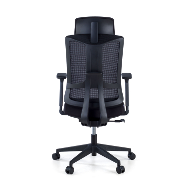 sedia ergonomica nero struttura nera rete transpirante braccioli regolabili 3d supporto lombare poggiatesta 6