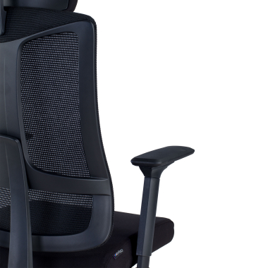 sedia ergonomica nero struttura nera rete transpirante braccioli regolabili 3d supporto lombare poggiatesta 9