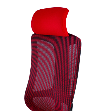 sedia ergonomica rosso struttura nera rete transpirante braccioli regolabili 3d supporto lombare poggiatesta 8