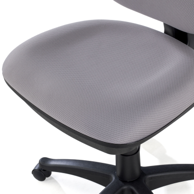 sedia da ufficio grigio senza bracci tessuto senza braccioli 10
