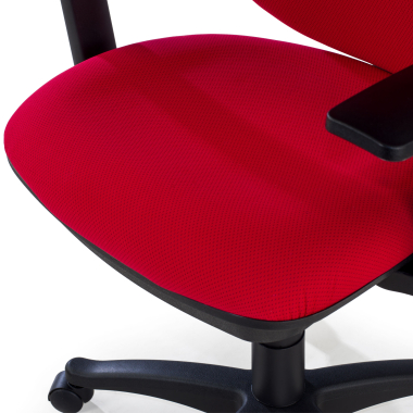 sedia da ufficio rosso con bracci tessuto braccioli regolabili 1d 3