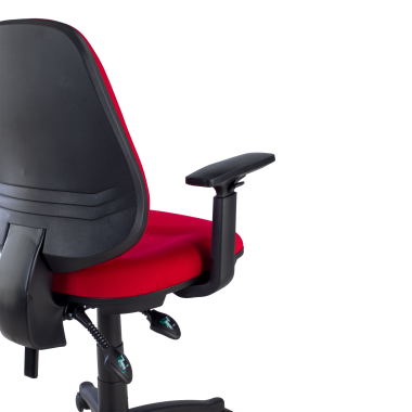 sedia da ufficio rosso con bracci tessuto braccioli regolabili 1d 6