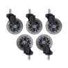 Set di ruote 11x75mm silenziose, design moderno, trasparenti