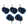 Set di Ruote Gaming 11x50mm, Rivestimento in gomma