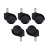 Set di Ruote Gaming 11x50mm, Rivestimento in gomma