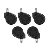Set di ruote 11x75mm silenziose, design moderno, trasparenti