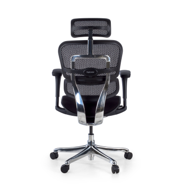 sedia ergonomica nero struttura nera sedile imbottito tessuto braccioli mobili poggiatesta 11