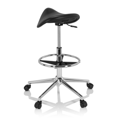 sgabello da lavoro e da laboratorio nero ergonomica di plastica senza braccioli 7