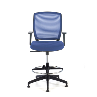 sgabello ergonomico blu sgabello rete transpirante braccioli regolabili 1d 3