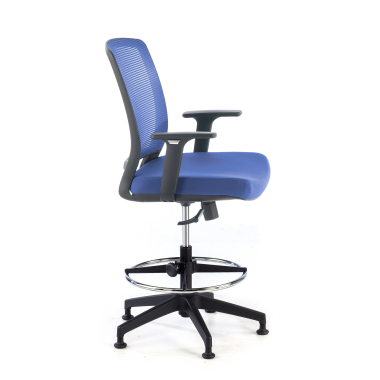sgabello ergonomico blu sgabello rete transpirante braccioli regolabili 1d 4