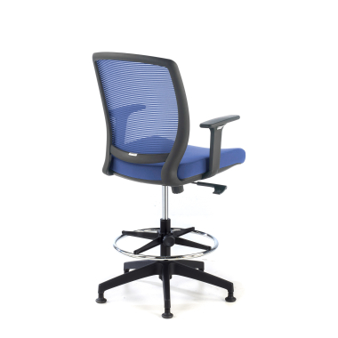 sgabello ergonomico blu sgabello rete transpirante braccioli regolabili 1d 5