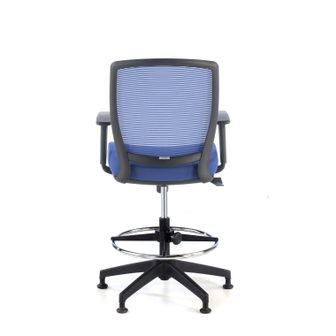 sgabello ergonomico blu sgabello rete transpirante braccioli regolabili 1d 6