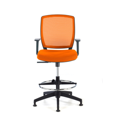 sgabello ergonomico arancione sgabello rete transpirante braccioli regolabili 1d 3