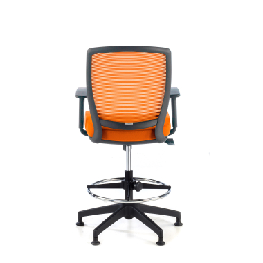sgabello ergonomico arancione sgabello rete transpirante braccioli regolabili 1d 6