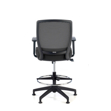 sgabello ergonomico nero sgabello rete transpirante braccioli regolabili 1d 6