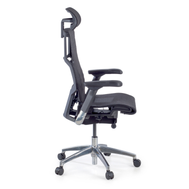 sedia ergonomica nero struttura nera rete transpirante braccioli regolabili 5d supporto lombare poggiatesta 7