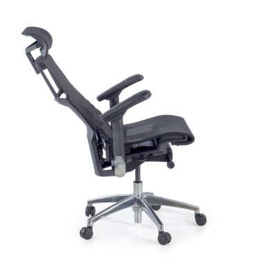 sedia ergonomica nero struttura nera rete transpirante braccioli regolabili 5d supporto lombare poggiatesta 5