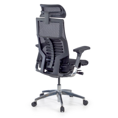 sedia ergonomica nero struttura nera rete transpirante braccioli regolabili 5d supporto lombare poggiatesta 8