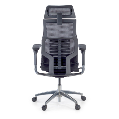 sedia ergonomica nero struttura nera rete transpirante braccioli regolabili 5d supporto lombare poggiatesta 6